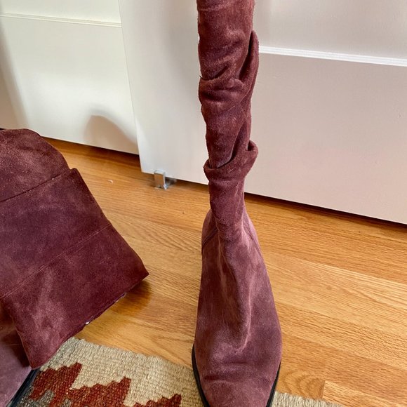 Purple Suede Boots - Picture 6 of 9